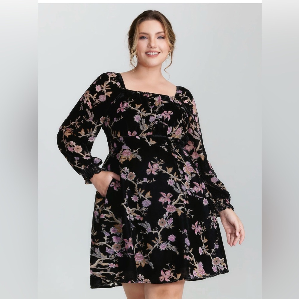 NWT Floral Print Black and Pink Dress plus size varies🌹🌸🌺 BRB SL 5